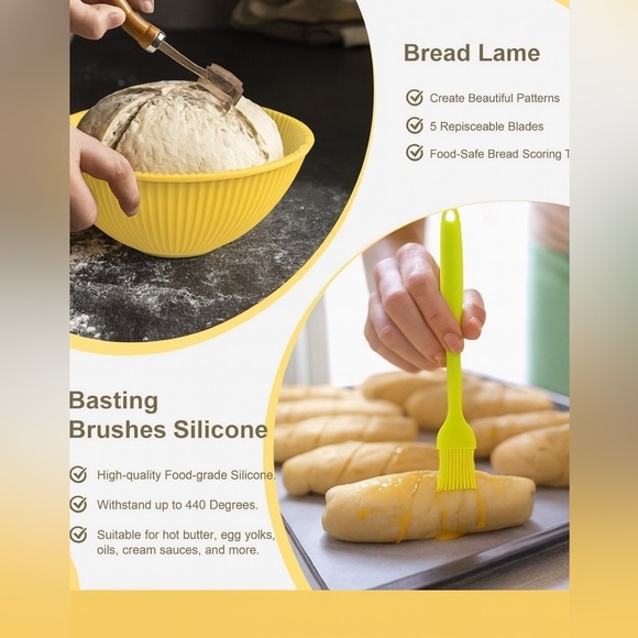 2 PCS Silicone Bread Proofing Basket - Picture 7 of 11